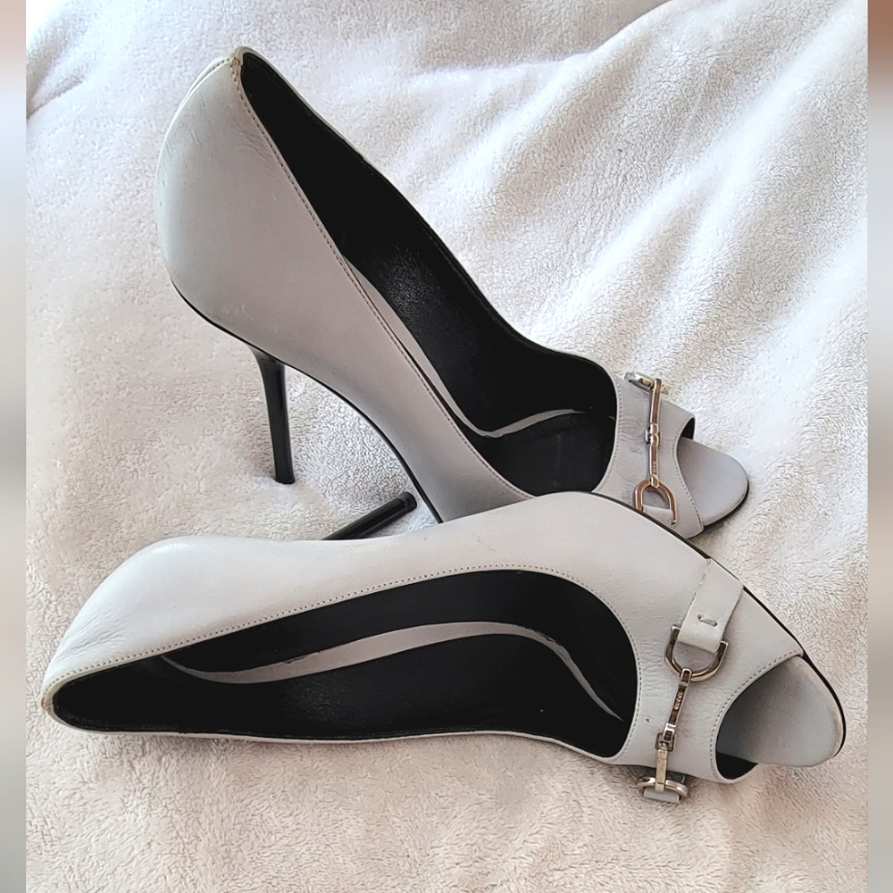 Gucci light blue heels